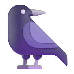 black bird Discord emoji PNG