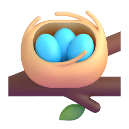 nest with eggs Discord emoji PNG