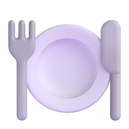 fork and knife with plate Discord emoji PNG