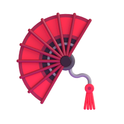 folding hand fan Discord emoji PNG