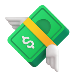 money with wings Discord emoji PNG