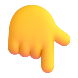 backhand index pointing down Discord emoji PNG