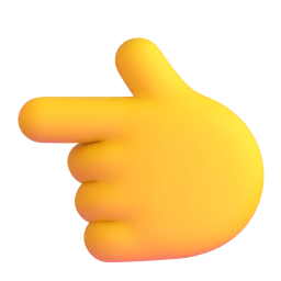 backhand index pointing left Discord emoji PNG