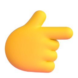 backhand index pointing right Discord emoji PNG