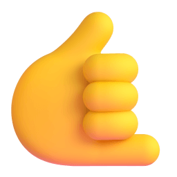 call me hand Discord emoji PNG