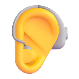 ear with hearing aid Discord emoji PNG