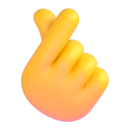 hand with index finger and thumb crossed Discord emoji PNG