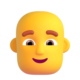 man: bald Discord emoji PNG