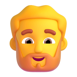 man: beard Discord emoji PNG
