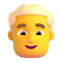 man: blond hair Discord emoji PNG