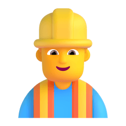 man construction worker Discord emoji PNG