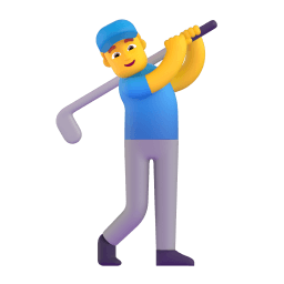 man golfing Discord emoji PNG