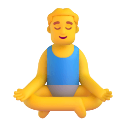man in lotus position Discord emoji PNG