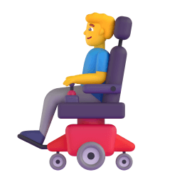 man in motorized wheelchair Discord emoji PNG