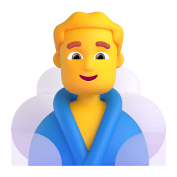man in steamy room Discord emoji PNG