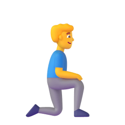 man kneeling facing right Discord emoji PNG
