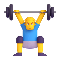 man lifting weights Discord emoji PNG