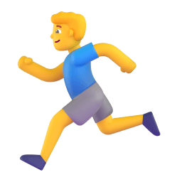 man running Discord emoji PNG