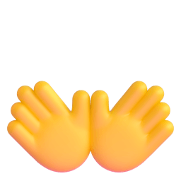 open hands Discord emoji PNG