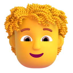 person: curly hair Discord emoji PNG
