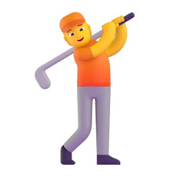 person golfing Discord emoji PNG