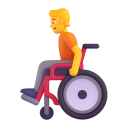 person in manual wheelchair Discord emoji PNG