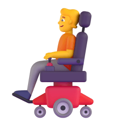 person in motorized wheelchair Discord emoji PNG