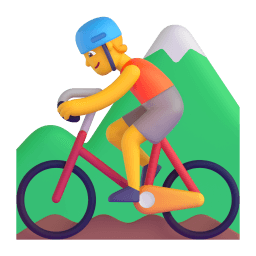 person mountain biking Discord emoji PNG
