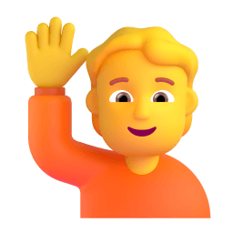person raising hand Discord emoji PNG