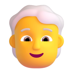 person: white hair Discord emoji PNG