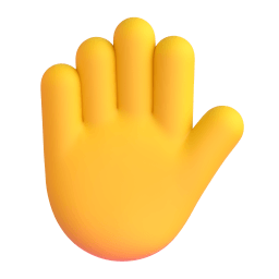 raised hand Discord emoji PNG