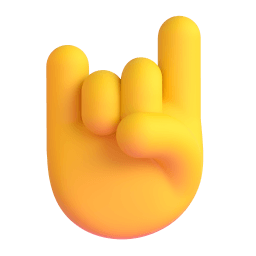 sign of the horns Discord emoji PNG