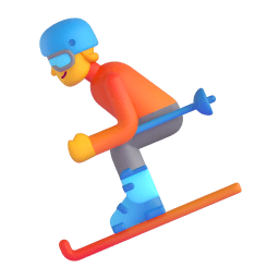 skier Discord emoji PNG