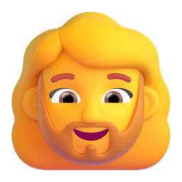 woman: beard Discord emoji PNG