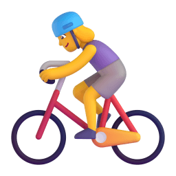 woman biking Discord emoji PNG