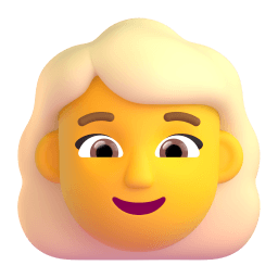 woman: blond hair Discord emoji PNG