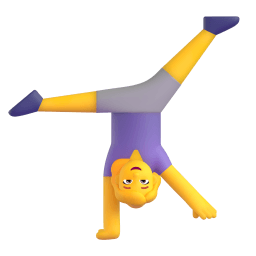 woman cartwheeling Discord emoji PNG