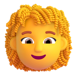 woman: curly hair Discord emoji PNG