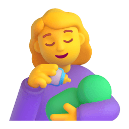 woman feeding baby Discord emoji PNG