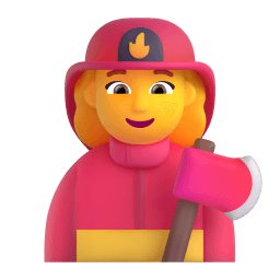 woman firefighter Discord emoji PNG