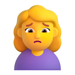 woman frowning Discord emoji PNG