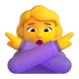 woman gesturing NO Discord emoji PNG