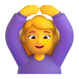 woman gesturing OK Discord emoji PNG