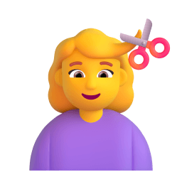 woman getting haircut Discord emoji PNG