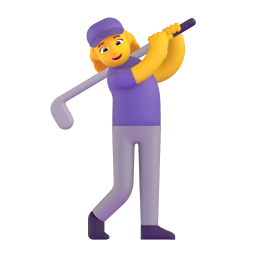 woman golfing Discord emoji PNG