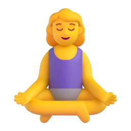 woman in lotus position Discord emoji PNG