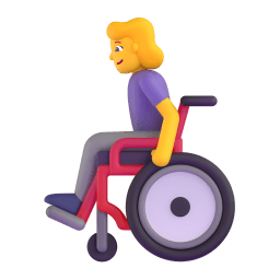 woman in manual wheelchair Discord emoji PNG