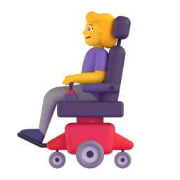 woman in motorized wheelchair Discord emoji PNG