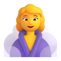 woman in steamy room Discord emoji PNG