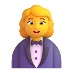 woman in tuxedo Discord emoji PNG